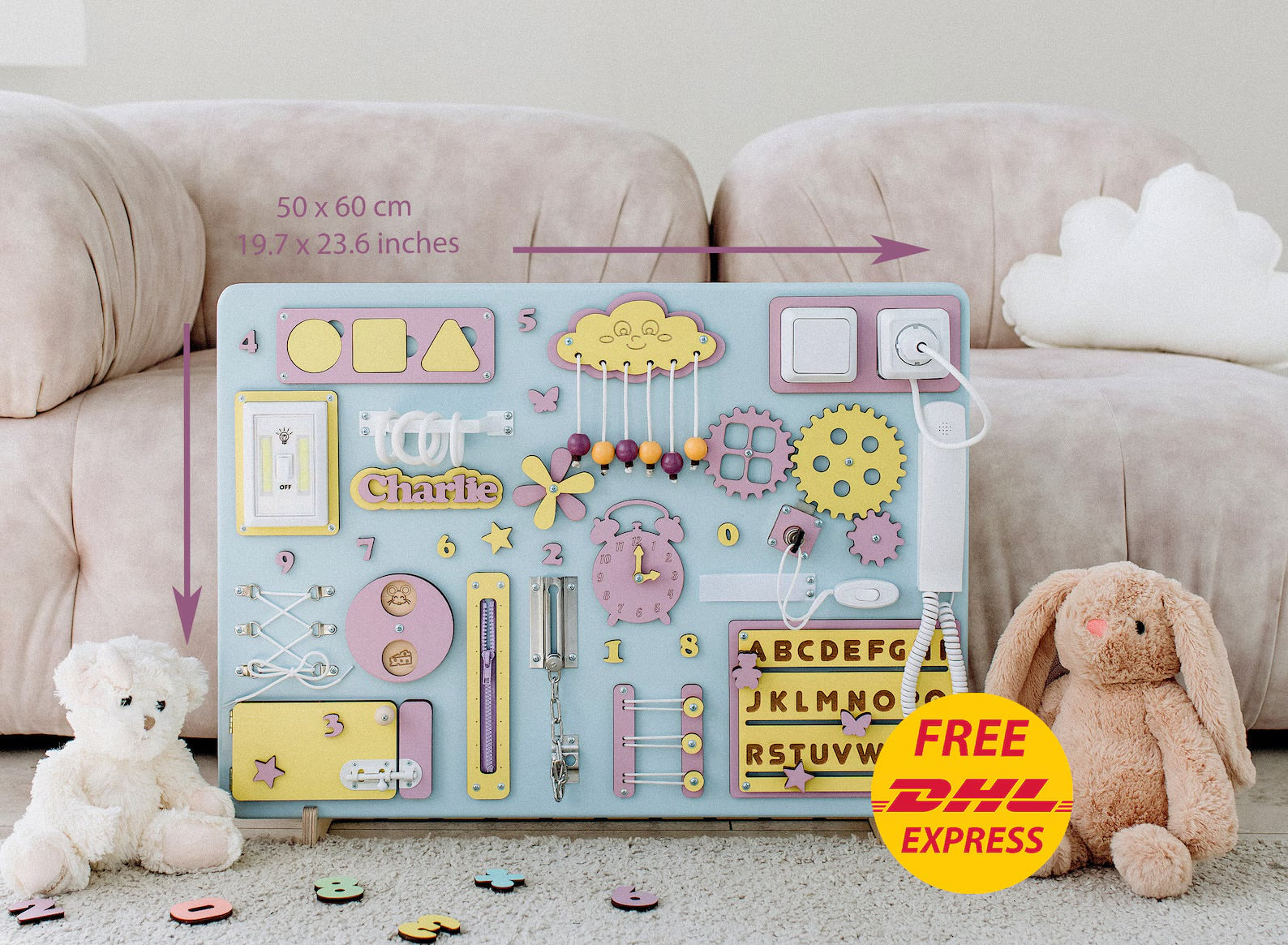 Natural Wood Montessori  Busy Board