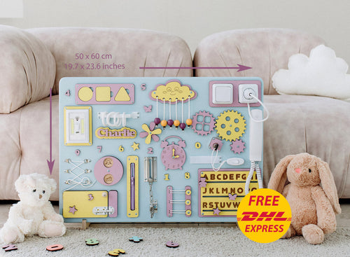 Natural Wood Montessori  Busy Board